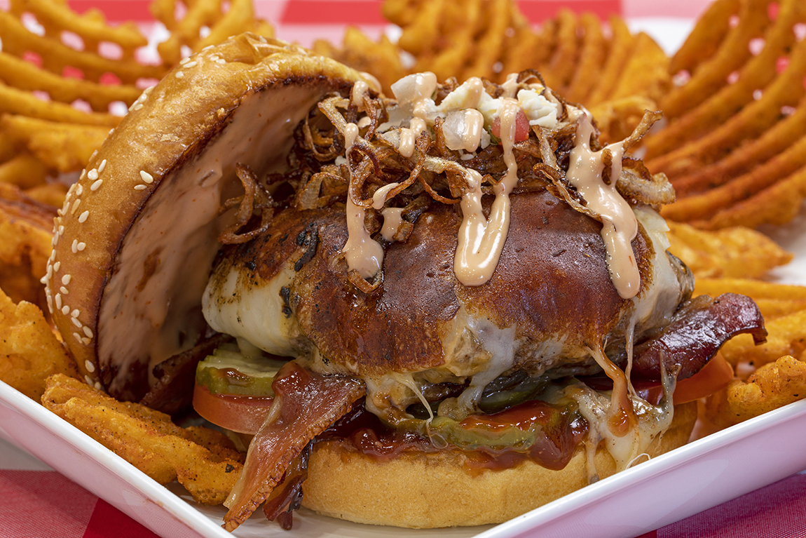 chef special cheeseburger combo at burt's burgers in huntington beach